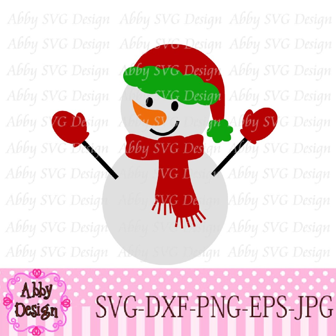 Snowman Cut File Eps,png,dxf and Svg File for the Cutting Machines NO
