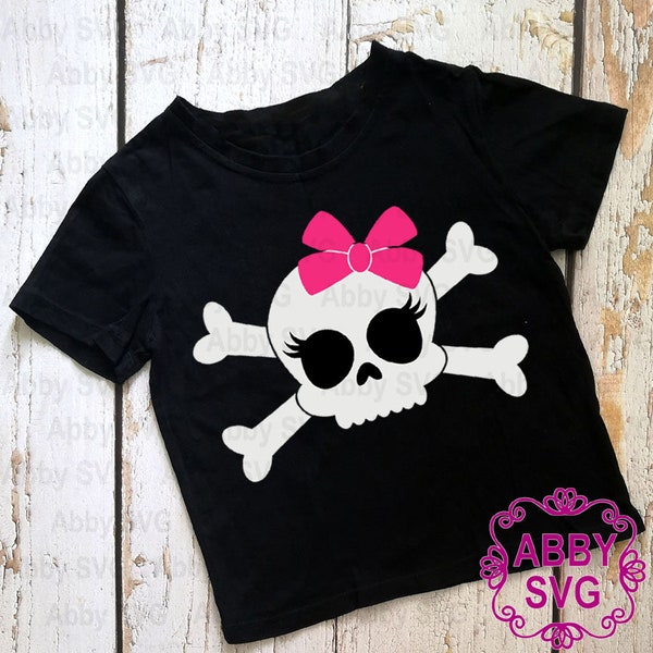 Skull For Girls Cut File svg,png,dxf and eps file for the Cutting Machines NO:0227