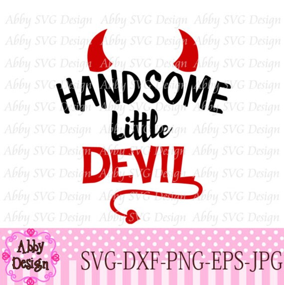 Halloween Handsome Little Devil Cut File svgpngdxf and eps