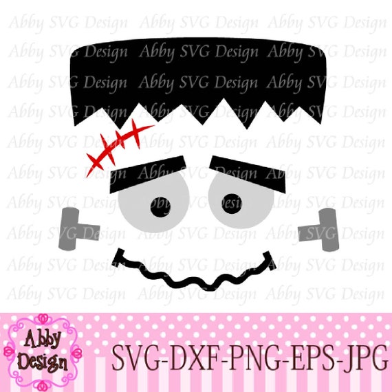 Archivo de corte de cara Frankenstein de Halloween svgpngdxf Etsy M??xico