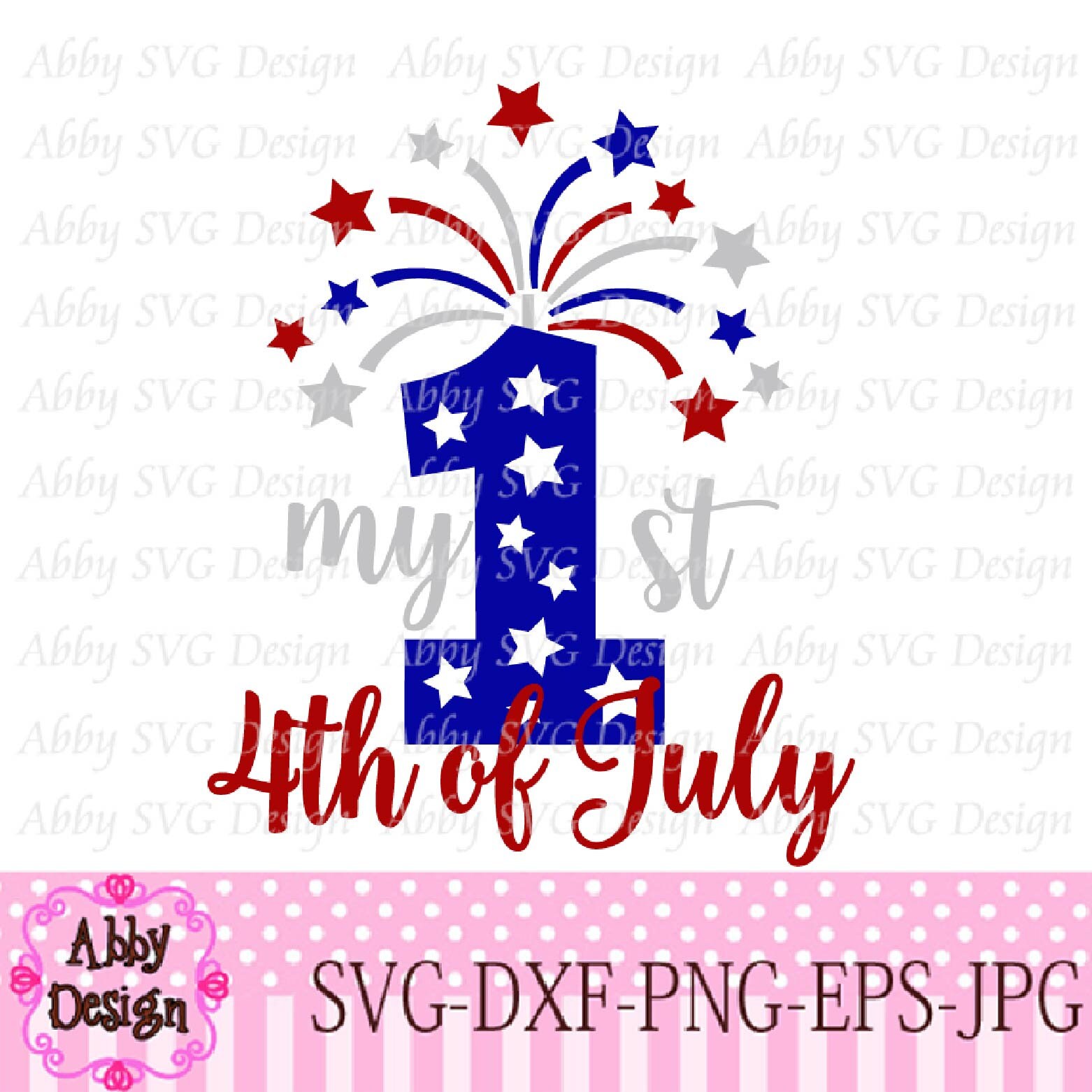 Download My First 4th Of July Cut File 4th Of July Svg Fireworks Svg Svg Cricut Cut File Silhouette No 0166