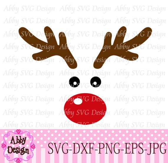Reindeer Face Cut File Svgpngdxf And Eps File For The Etsy