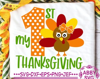 First Thanksgiving,Gobble svg,Thanksgving svg,Turkey svg,Cricut SVG, Silhouette svg file NO:0330