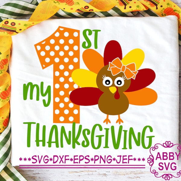 First Thanksgiving,Gobble svg,Thanksgving svg,Turkey svg,Cricut SVG, Silhouette svg file NO:0330