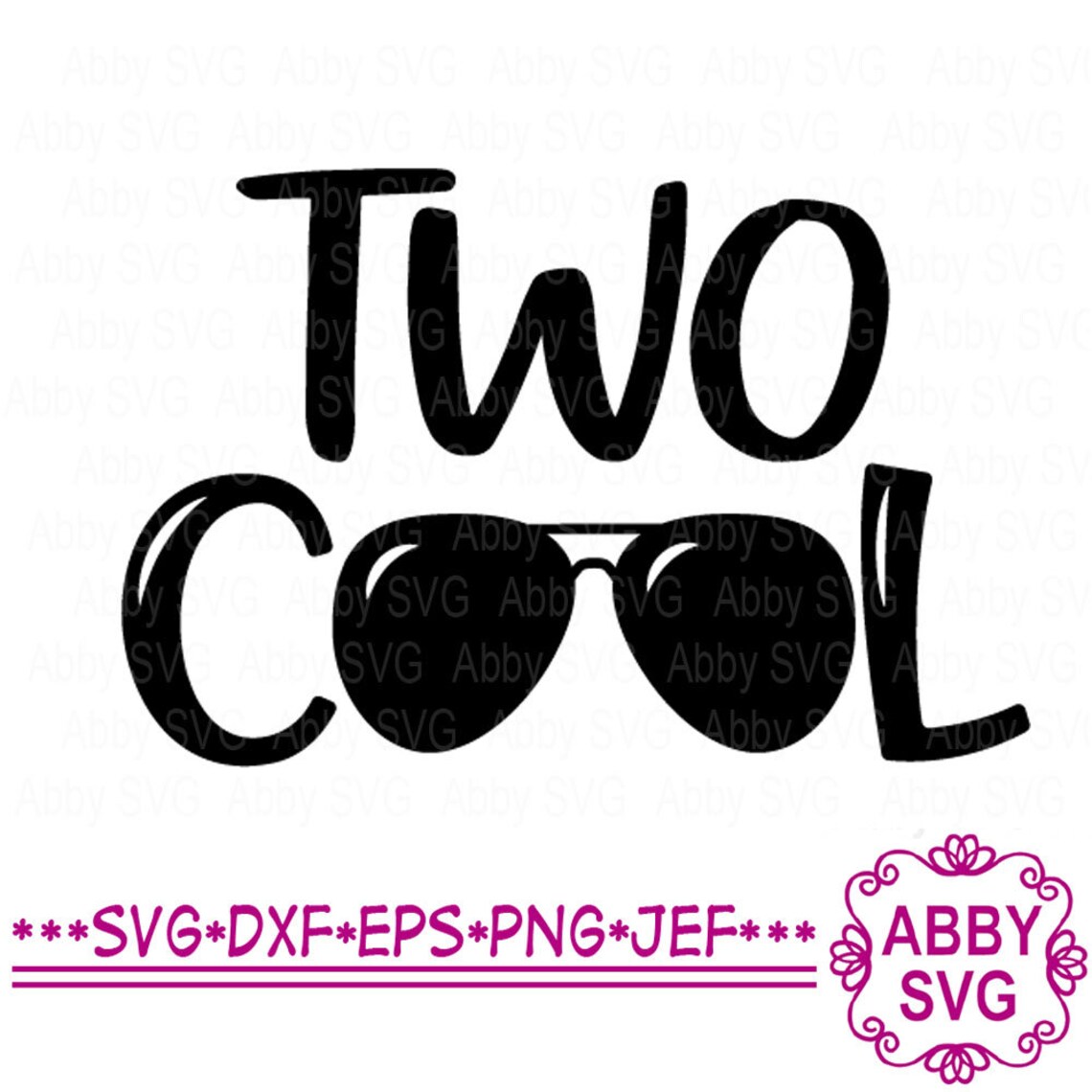 Two Cool SVGGlasses SVGBirthday Shirt svgcut file for | Etsy