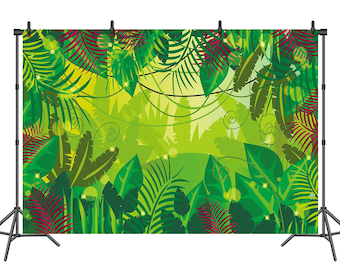jungle backdrop etsy