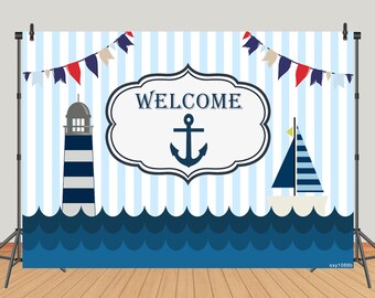 Baby Shower Backdrop Boy Etsy