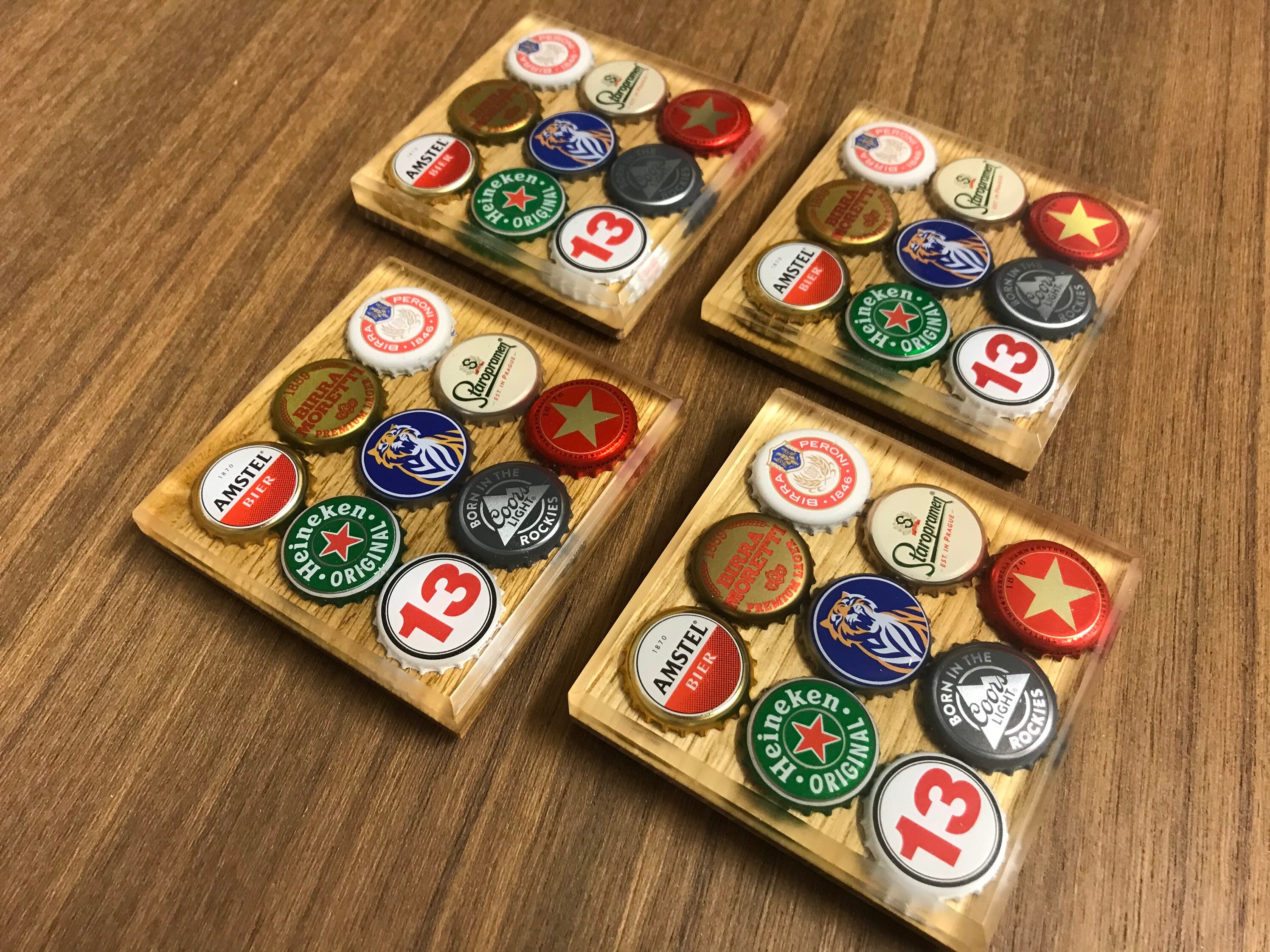 Bottle top coasters Etsy