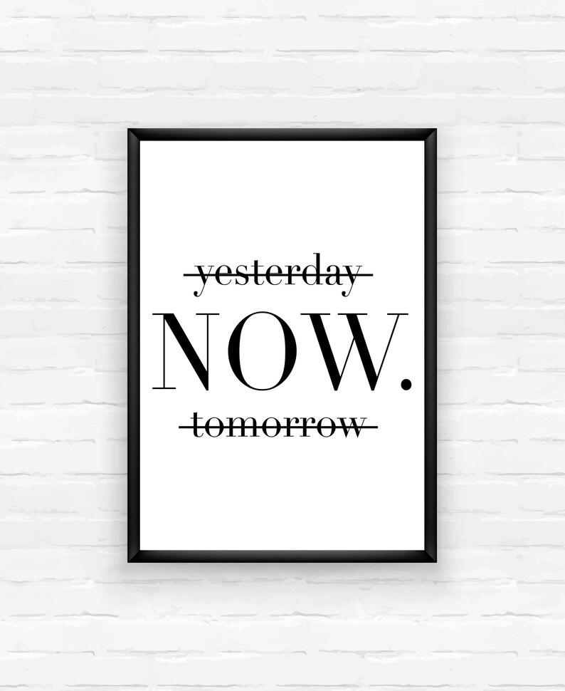 CodeP102 Nu Afdrukbare Poster motivatie citaat motiverend