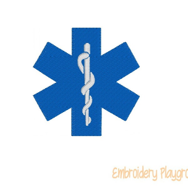 Star of Life - EMT - Paramedic - Embroidery Design - Pillow Design - Hero Saying - Medical Symbol - Doctor Symbol