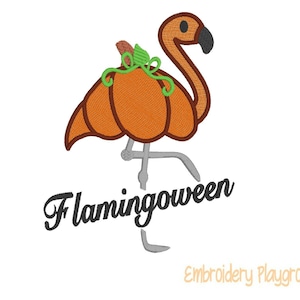 Flamingoween - Towel Designs - Embroidery Designs - Machine Embroidery Designs - Hand Towels - Kitchen Decor