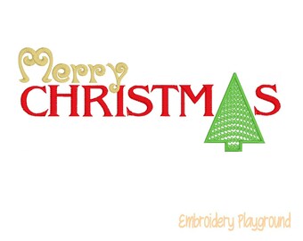 Merry Christmas - Embroidery Design - Machine Embroidery - Designs - Christmas - Towel Design