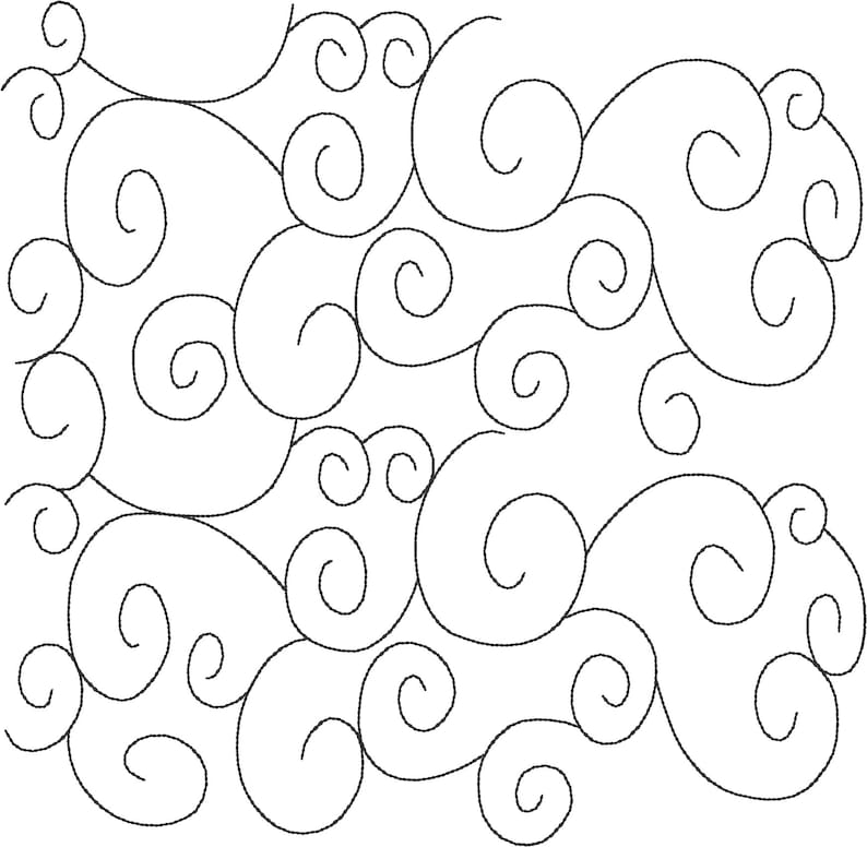 Swirl jessecmault design stipple pattern quilting reading  etsy