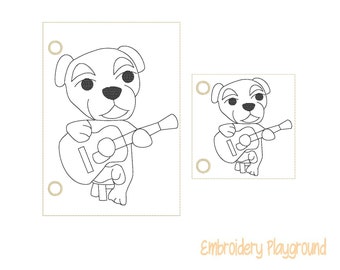 KK Slider Coloring Page Embroidery Design - ITH Embroidery Design - Reusable Coloring Page