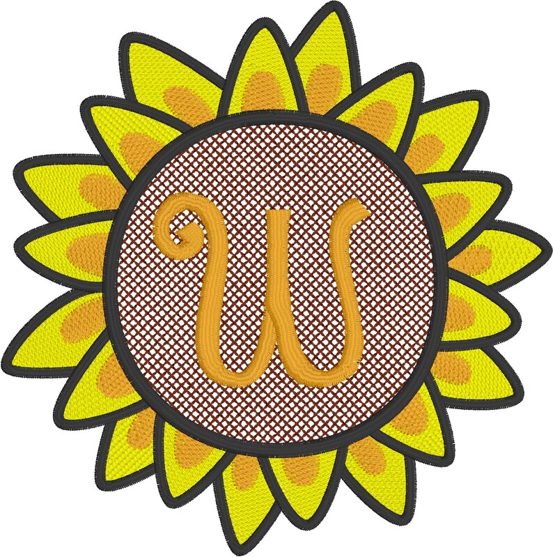 Sunflower monogram frame embroidery designs machine  etsy Sunflower monogram frame embroidery designs machine  etsy