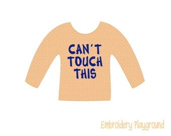 Cant Touch This Elf Shirt Embroidery Design - Embroidery Pattern - Elf Clothes