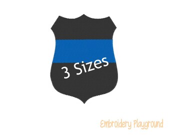 Police Shield - Police Design - Back the Blue Badge - Embroidery Design - Pillow Design - Hero Design - Badge - Policeman