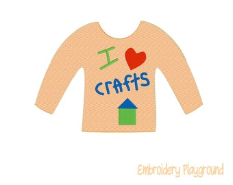 I heart Crafts Elf Shirt Embroidery Design