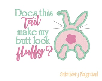 Funny Bunny Applique Design- Childs Shirt Design - Embroidery Design - Childs Shirt - Applique