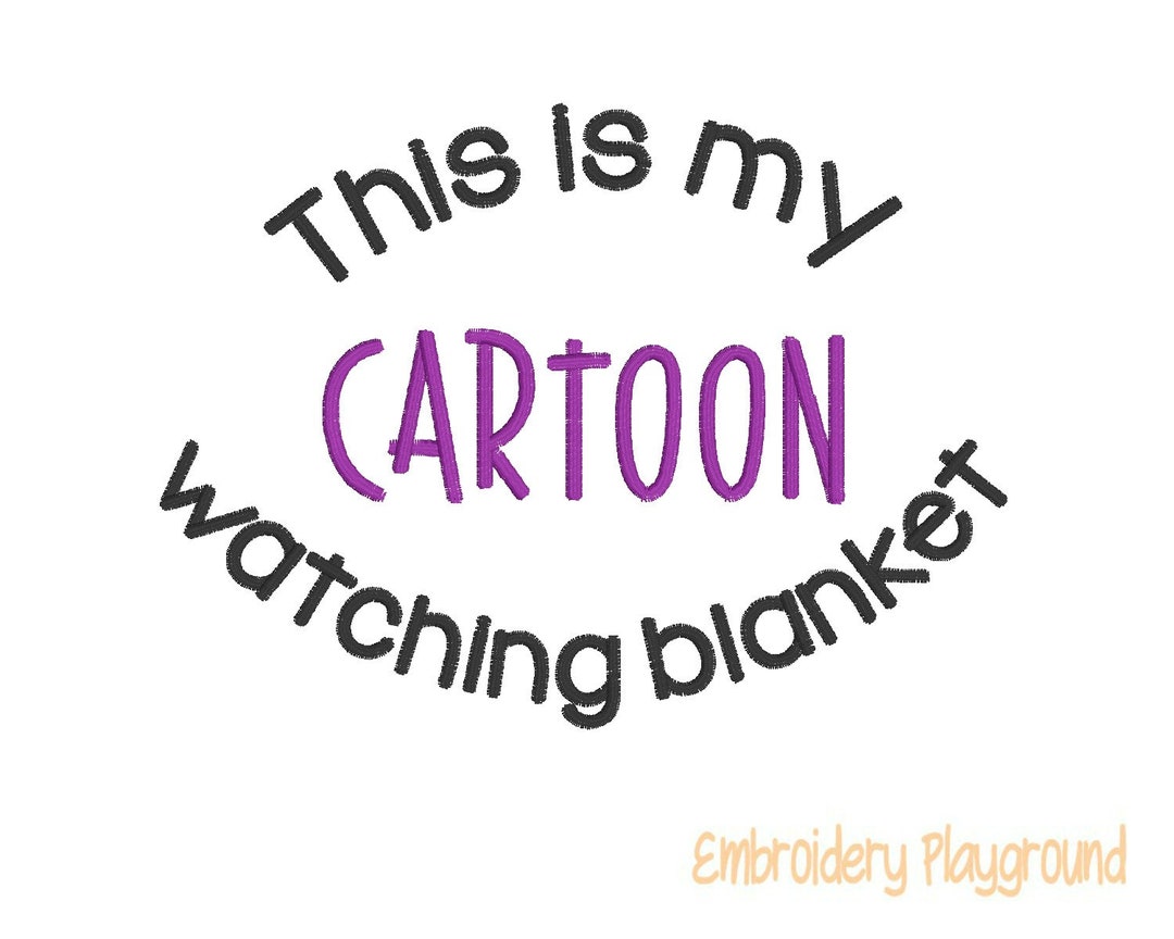 Cartoon Blanket Embroidery Design Kids Blanket Etsy