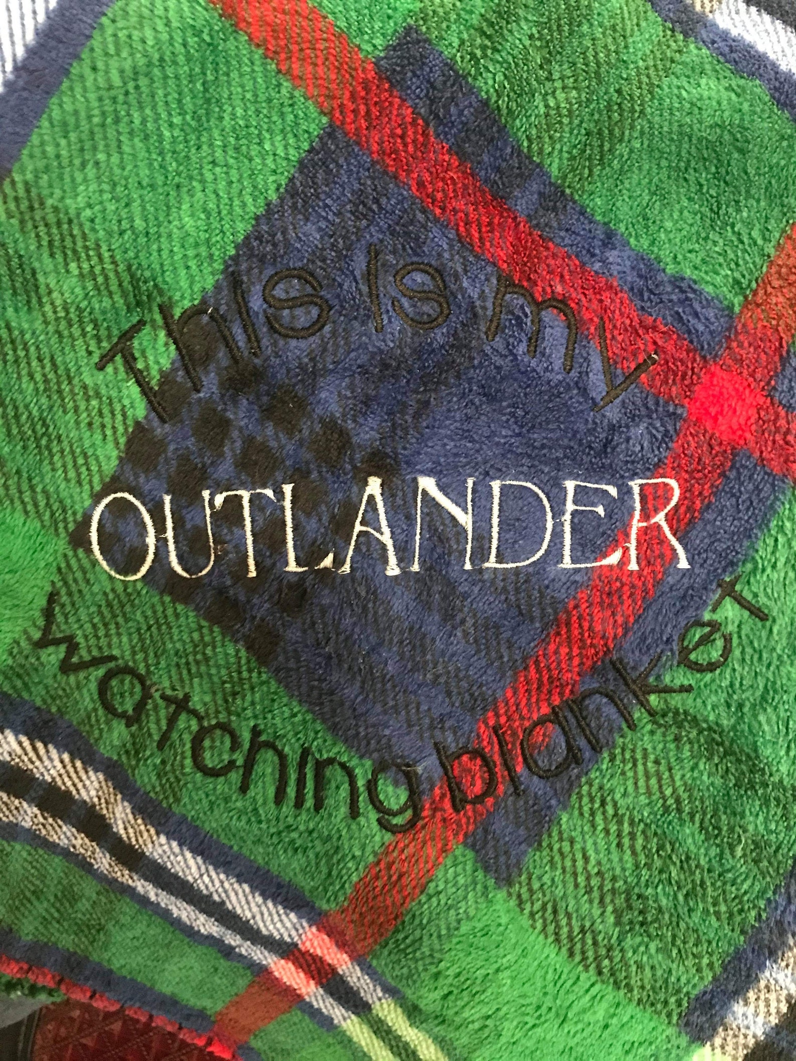 Outlander Watching Blanket Embroidery Design Plush Blanket Etsy