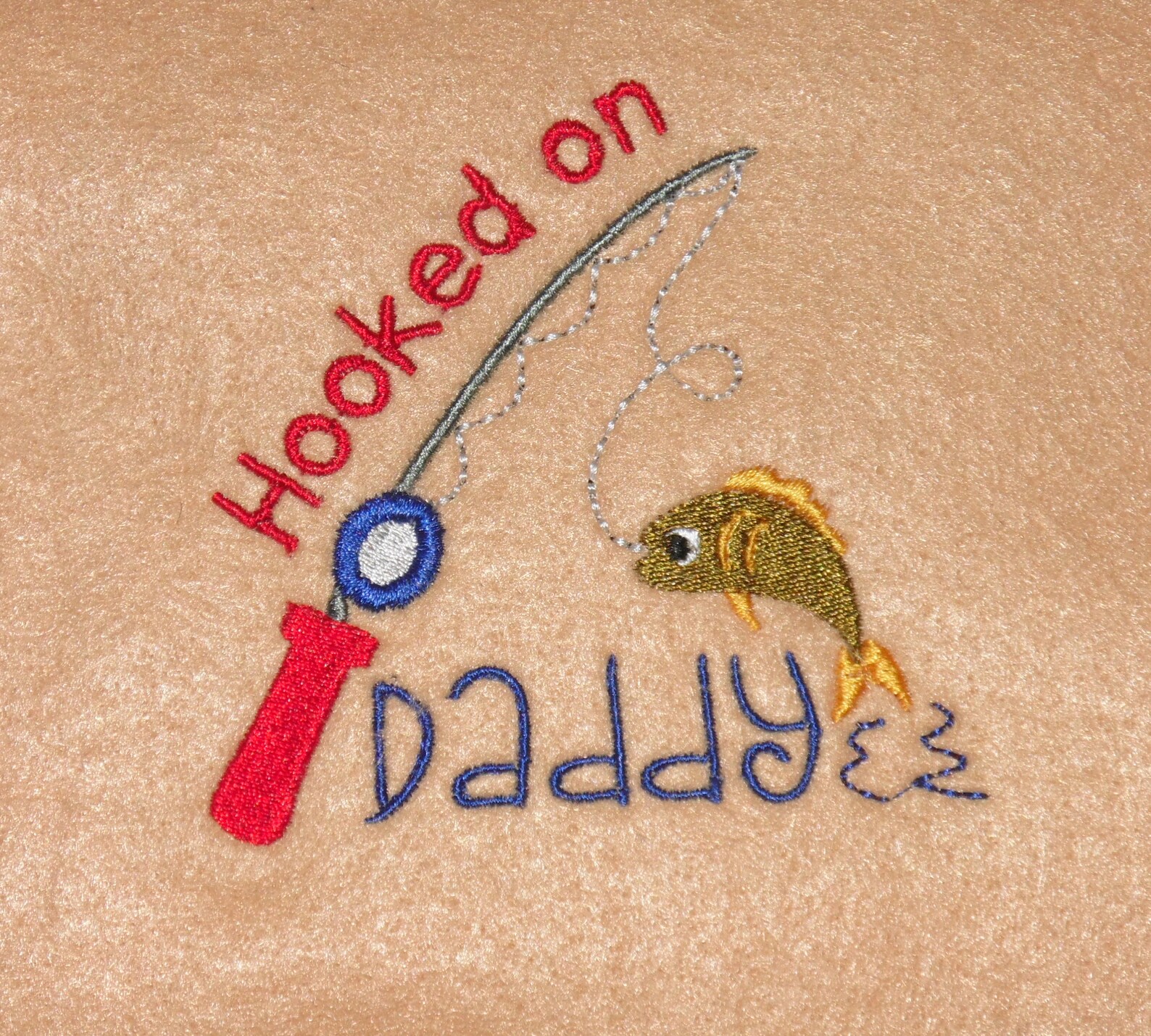 Embroidery Design Hooked on Daddy Fishing Embroidery Etsy