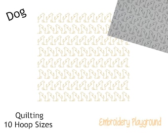 Dog Quilting- Reading Pillow Design - Embroidery Design