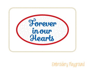 Forever in Our Hearts Pillow - Pillow Design - Embroidery Design - Memory Pillow
