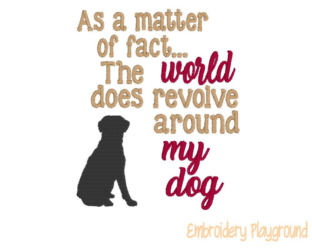 My Dog Embroidery Design Dog Lover Pet Parent My World - Etsy