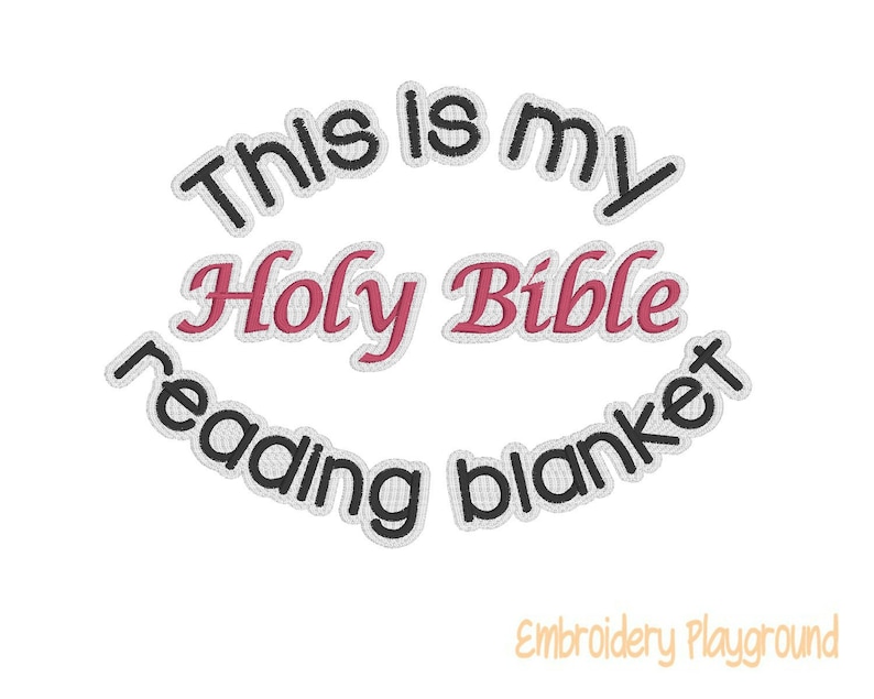 Holy Bible Reading Blanket Embroidery Design Etsy