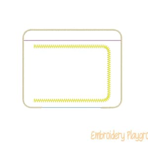 ID Holder Embroidery Design -  Machine Embroidery Design - In the hoop Design