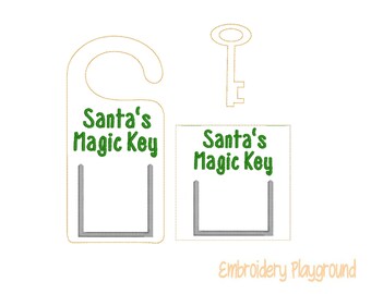 Santa Key Door Hanger - Embroidery Design