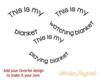 Blank Blanket Embroidery Design - Create Your Own Blanket