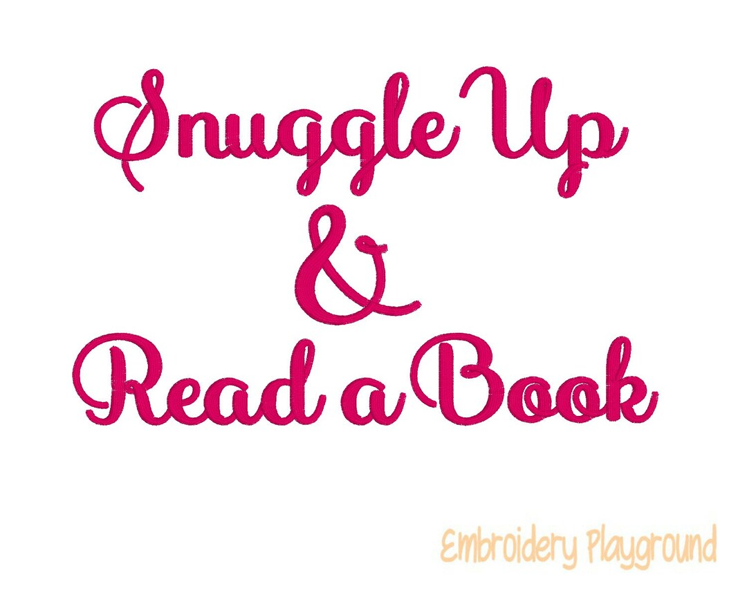 Snuggle up and Read a Book Embroidery Design Blanket Design Etsy