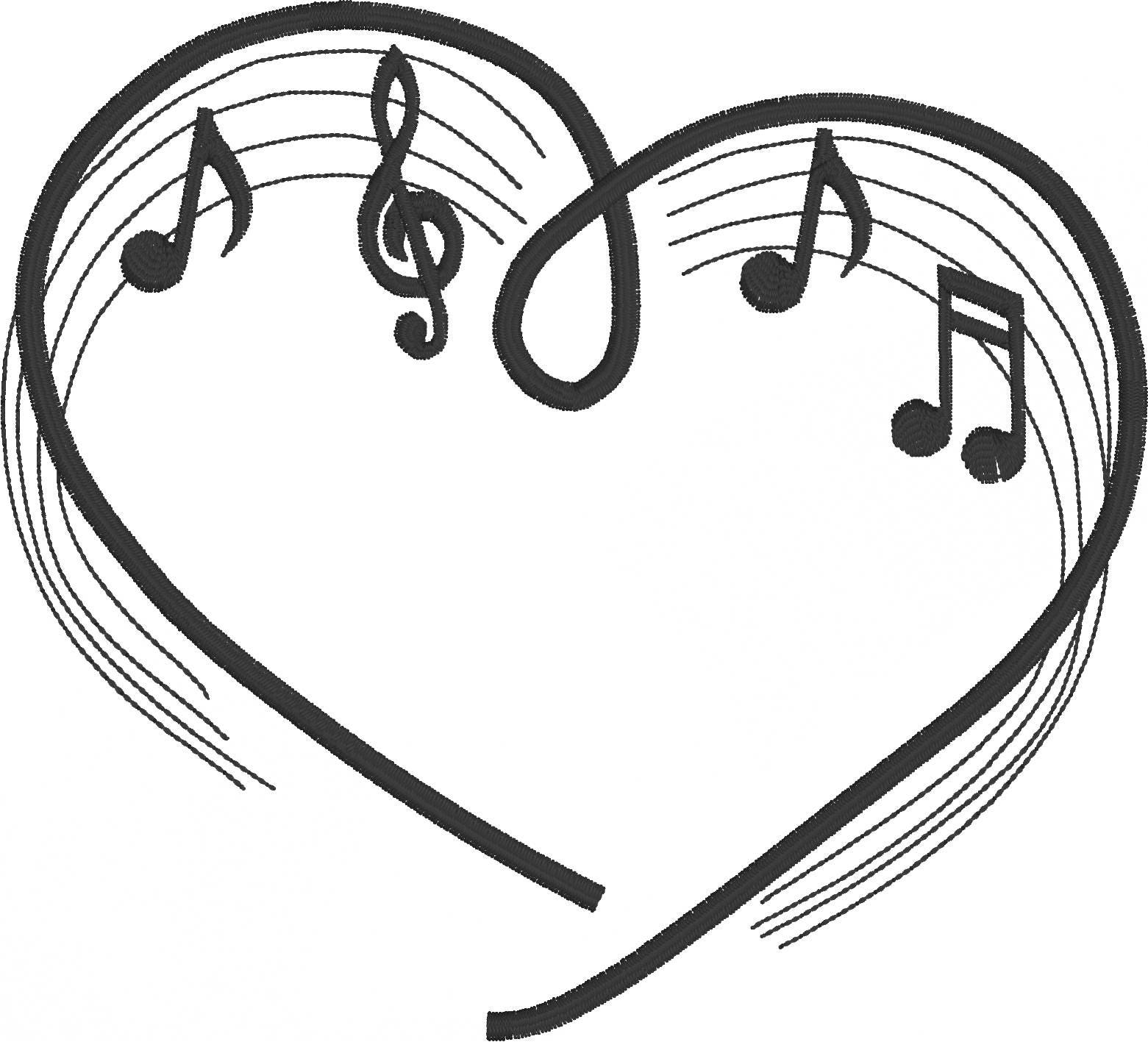 Musique I love coeur note piano classique chœur' Autocollant