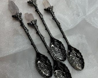 Cucharillas de té de cristal auténtico