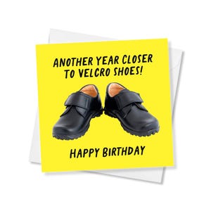 Funny Velcro Shoes Birthday Card For Him Bild 1
