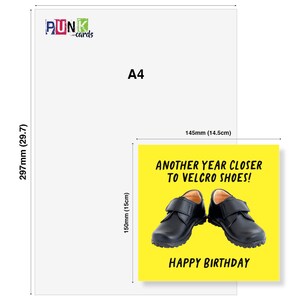 Funny Velcro Shoes Birthday Card For Him Bild 6
