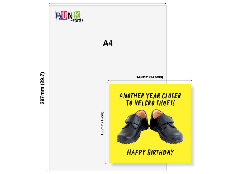 Funny Velcro Shoes Birthday Card For Him Bild 6