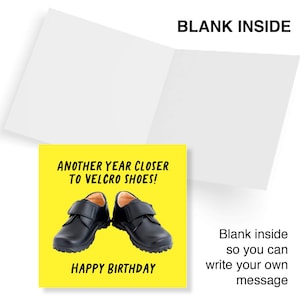 Funny Velcro Shoes Birthday Card For Him Bild 3