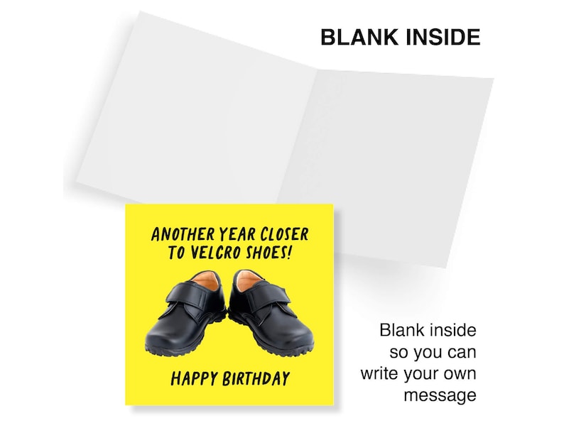 Funny Velcro Shoes Birthday Card For Him Bild 3