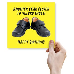 Funny Velcro Shoes Birthday Card For Him Bild 7