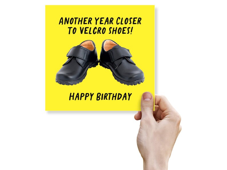 Funny Velcro Shoes Birthday Card For Him Bild 7