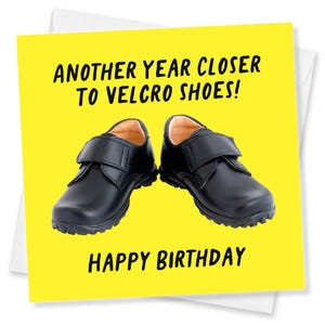 Funny Velcro Shoes Birthday Card For Him Bild 2