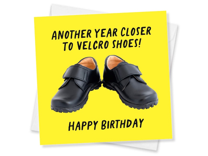 Funny Velcro Shoes Birthday Card For Him Bild 2