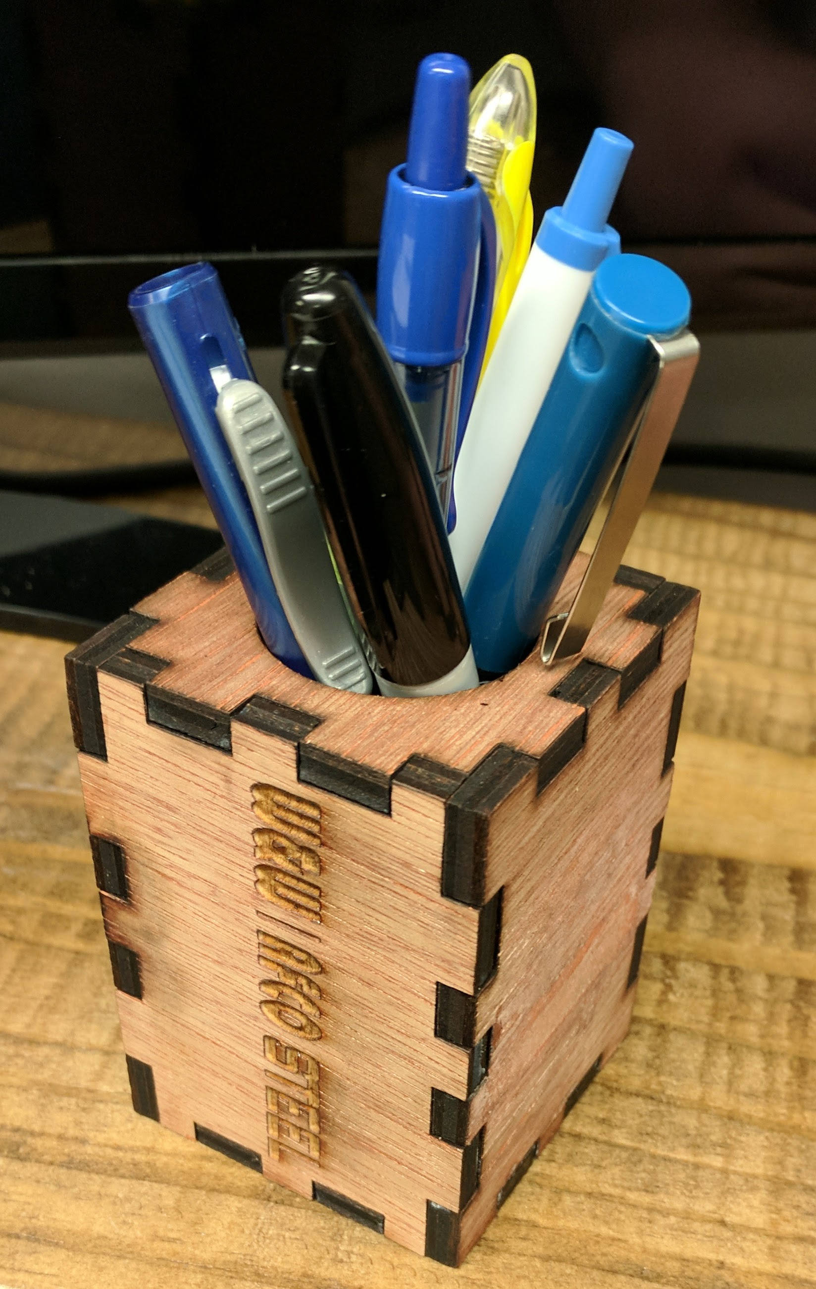 custom laser cut ink pen holder Etsy