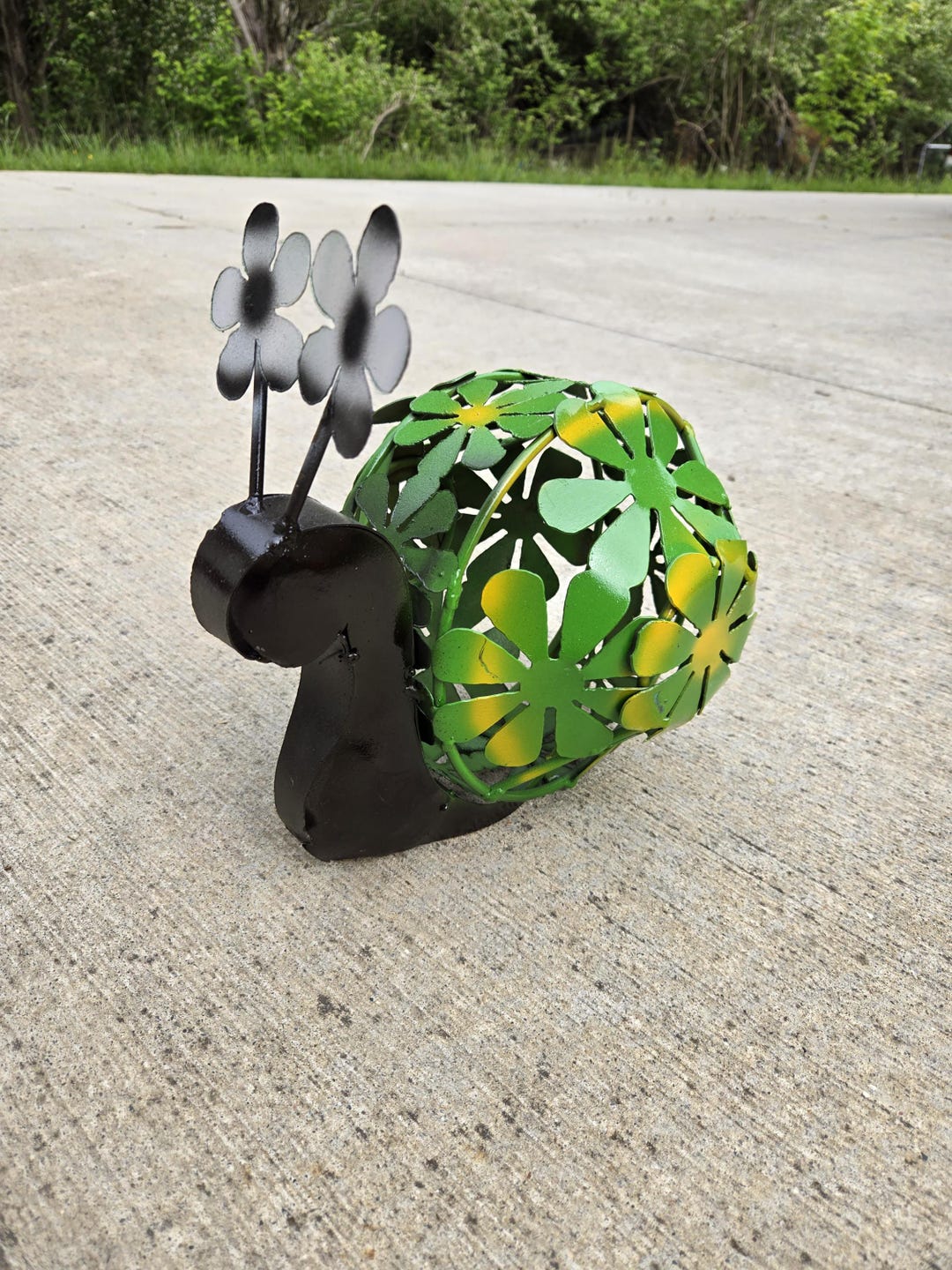 Metal Snail Shell Handmade Metal Snail Flower Garden Recycled Metal Eco-friendly Outdoor ...