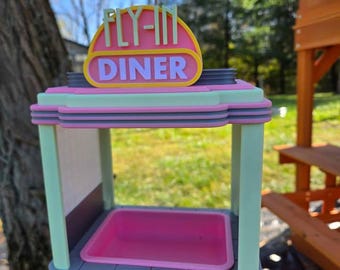 Fly In Diner Birdfeeder Birdhouse Birds Retro Vintage