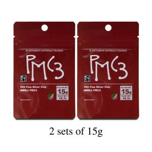 PMC3 - 2 sets of 15g, Silver Precious Metal Clay