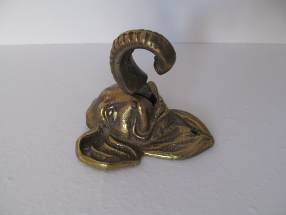 Vintage Brass Elephant Door Knocker
